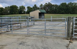 a galvanized gate